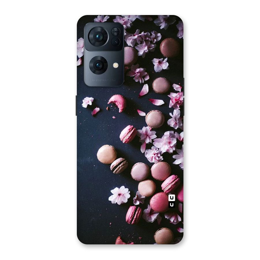 Macaroons And Cheery Blossoms Back Case for Oppo Reno7 Pro 5G
