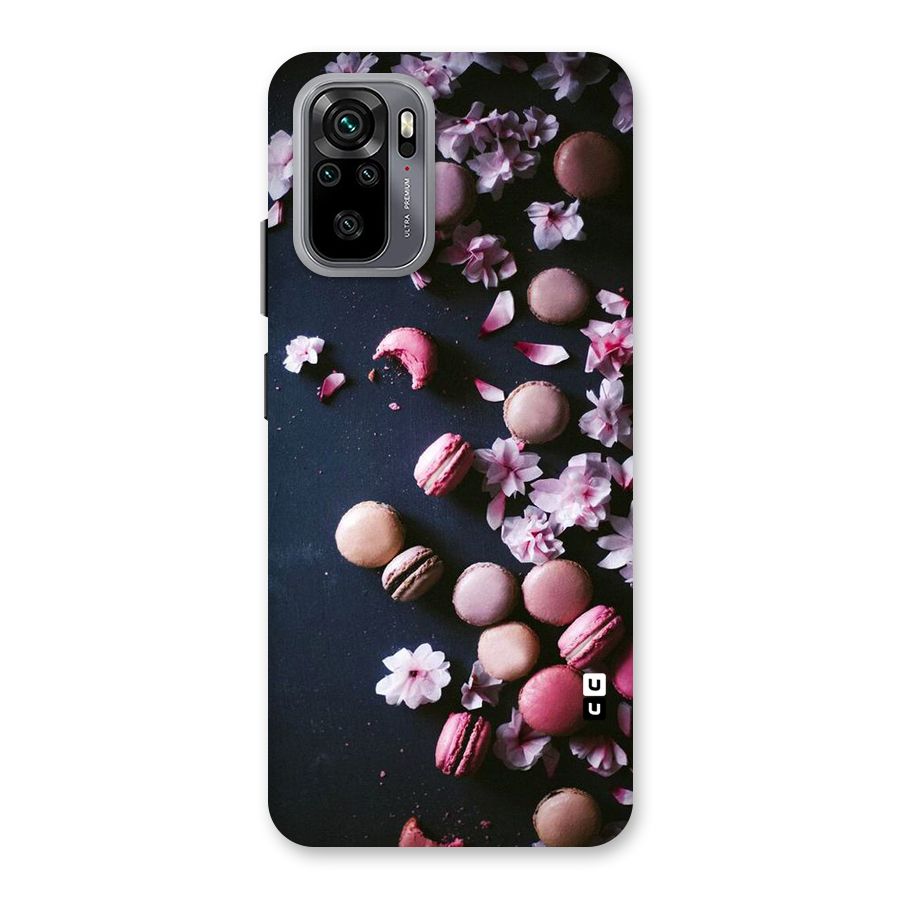 Macaroons And Cheery Blossoms Back Case for Redmi Note 10