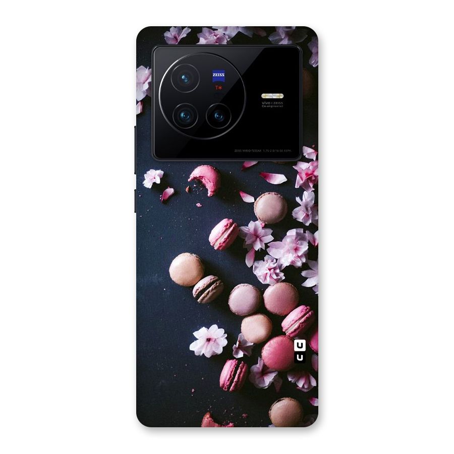 Macaroons And Cheery Blossoms Back Case for Vivo X80