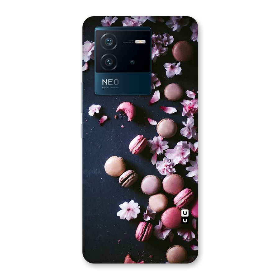 Macaroons And Cheery Blossoms Back Case for Vivo iQOO Neo 6 5G
