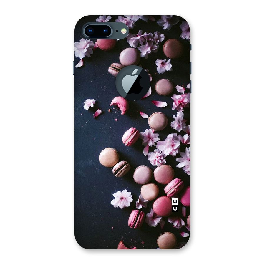 Macaroons And Cheery Blossoms Back Case for iPhone 7 Plus Logo Cut