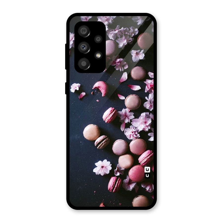 Macaroons And Cheery Blossoms Glass Back Case for Galaxy A32