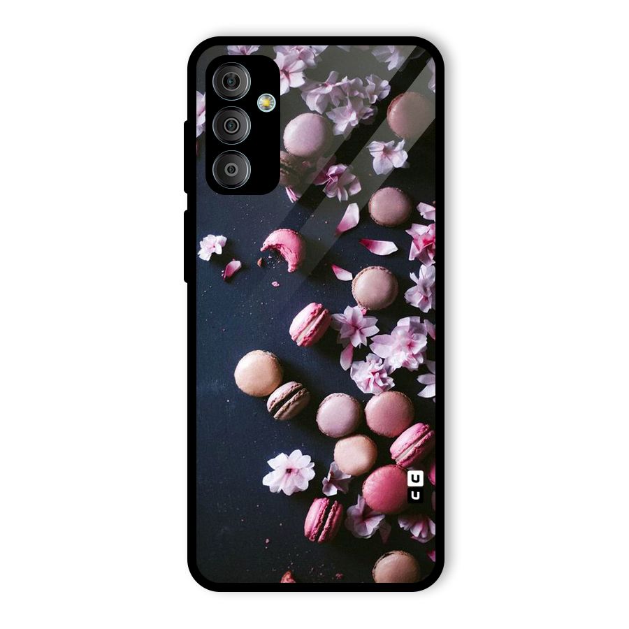 Macaroons And Cheery Blossoms Glass Back Case for Galaxy F23