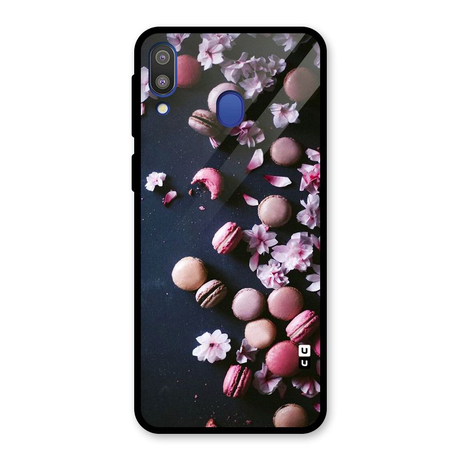 Macaroons And Cheery Blossoms Glass Back Case for Galaxy M20