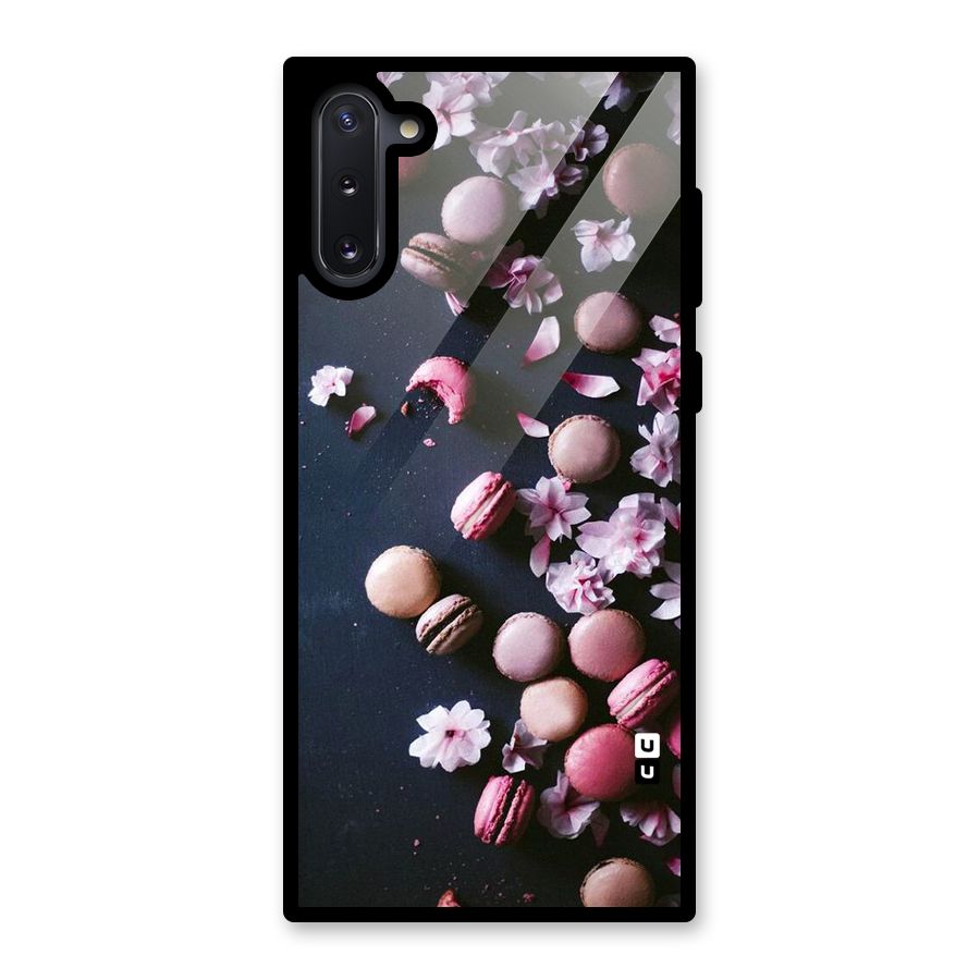 Macaroons And Cheery Blossoms Glass Back Case for Galaxy Note 10