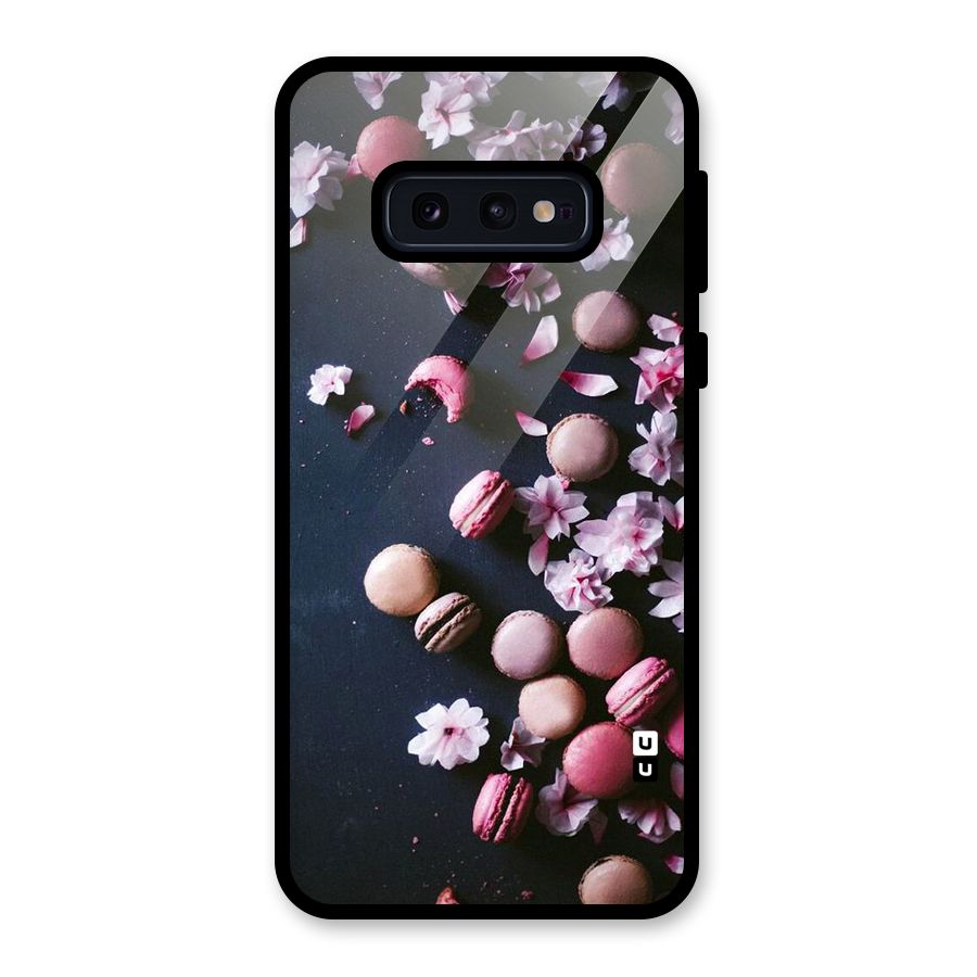 Macaroons And Cheery Blossoms Glass Back Case for Galaxy S10e