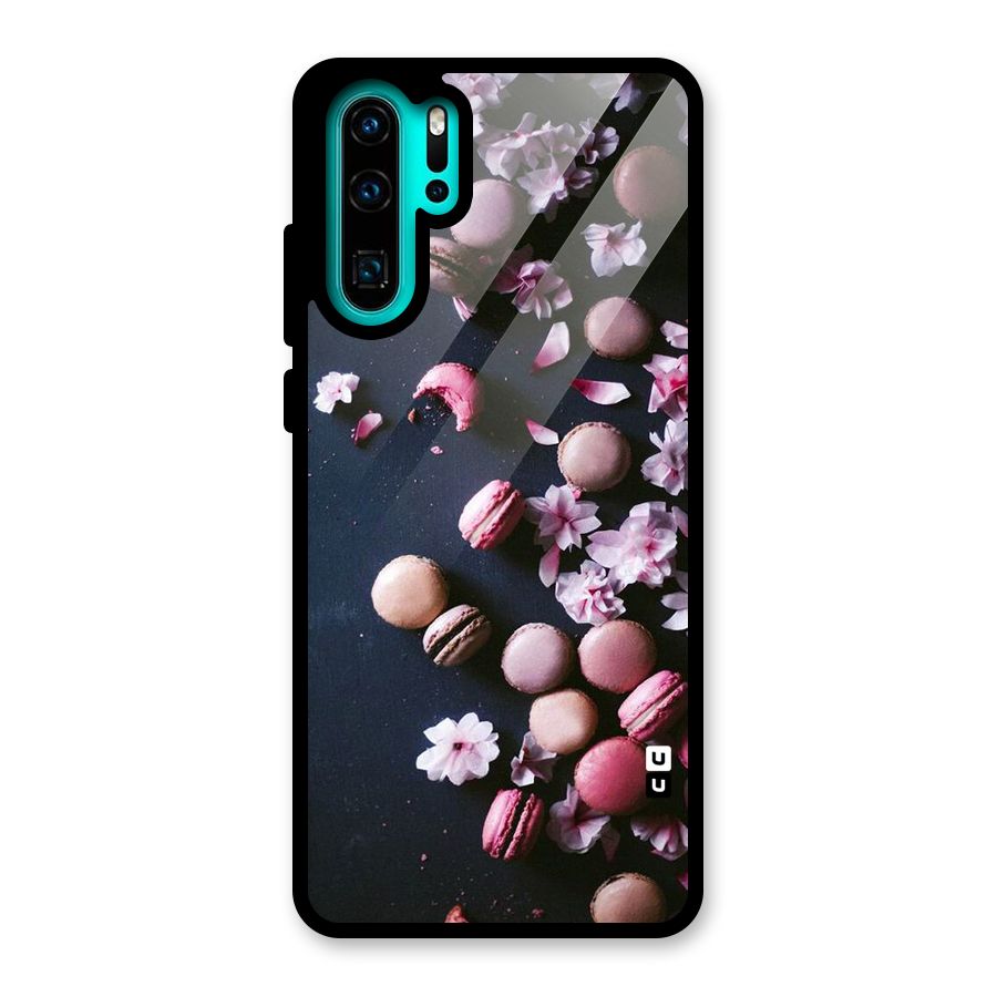 Macaroons And Cheery Blossoms Glass Back Case for Huawei P30 Pro