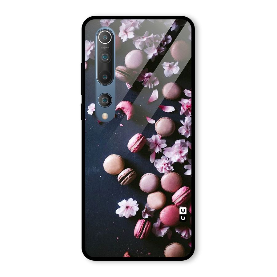 Macaroons And Cheery Blossoms Glass Back Case for Mi 10