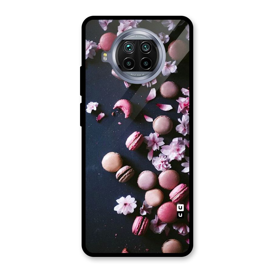 Macaroons And Cheery Blossoms Glass Back Case for Mi 10i