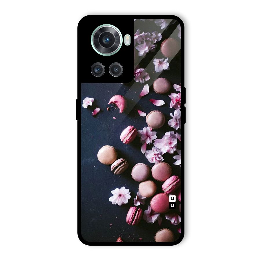 Macaroons And Cheery Blossoms Glass Back Case for OnePlus 10R