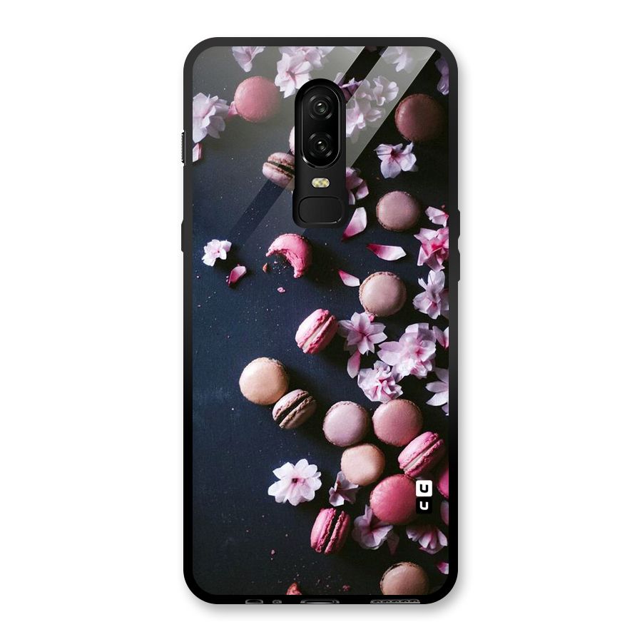 Macaroons And Cheery Blossoms Glass Back Case for OnePlus 6