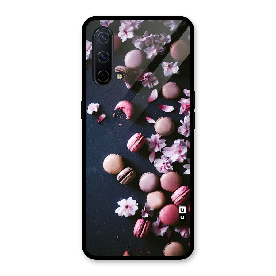 Macaroons And Cheery Blossoms Glass Back Case for OnePlus Nord CE 5G