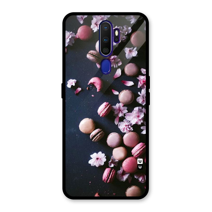 Macaroons And Cheery Blossoms Glass Back Case for Oppo A9 (2020)