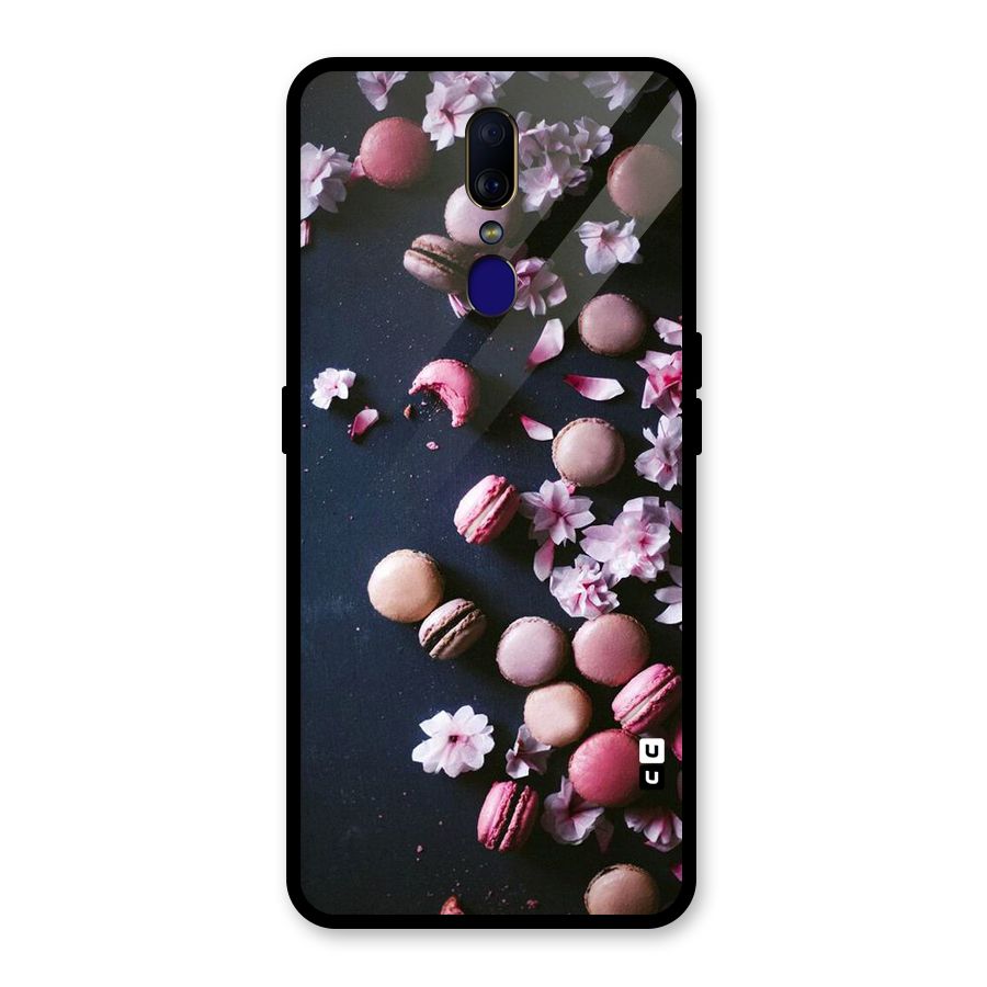 Macaroons And Cheery Blossoms Glass Back Case for Oppo F11
