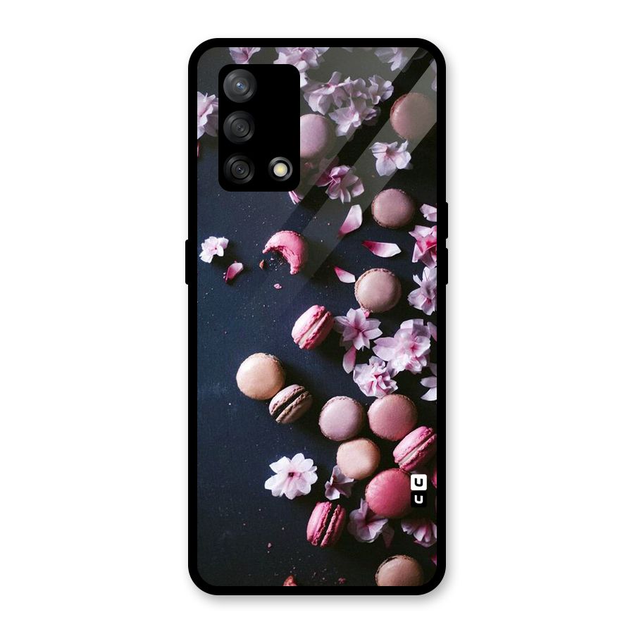 Macaroons And Cheery Blossoms Glass Back Case for Oppo F19