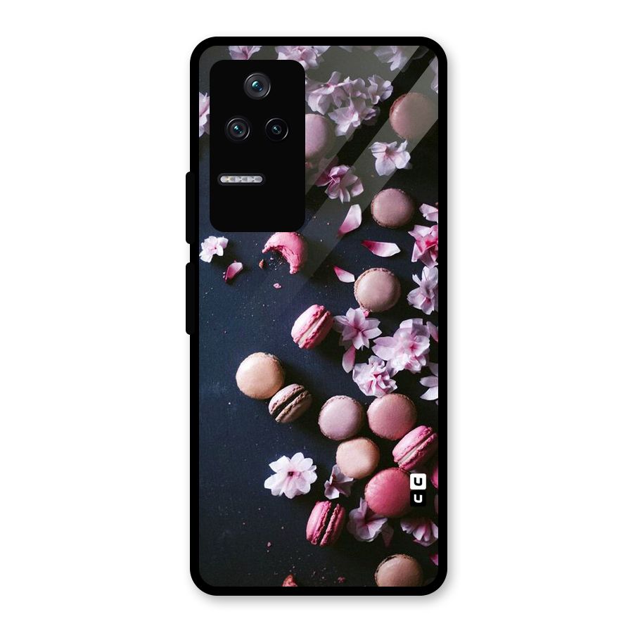 Macaroons And Cheery Blossoms Glass Back Case for Poco F4 5G