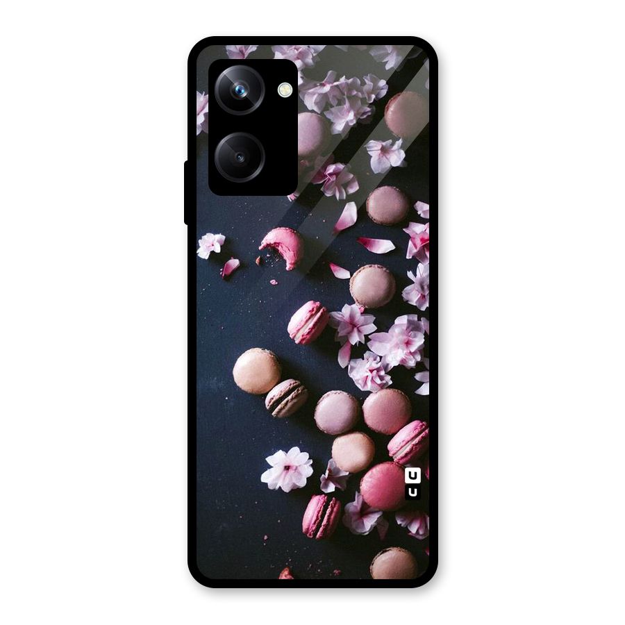 Macaroons And Cheery Blossoms Glass Back Case for Realme 10 Pro