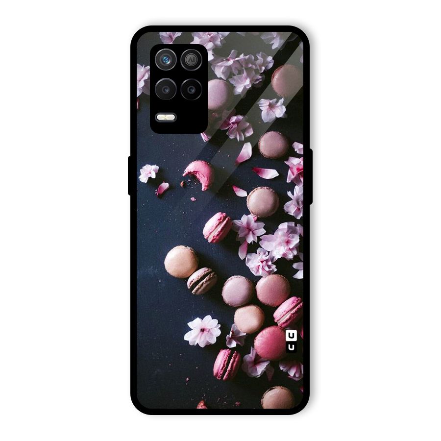Macaroons And Cheery Blossoms Glass Back Case for Realme 8 5G