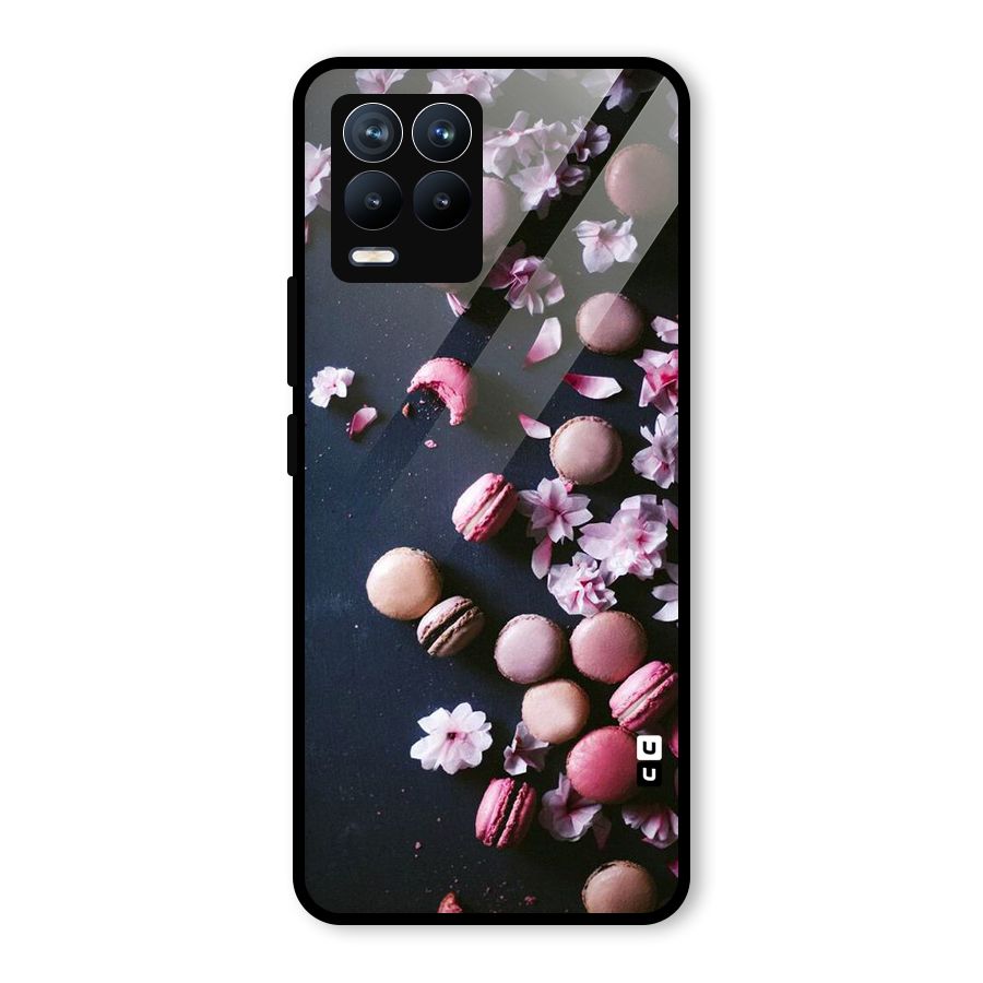 Macaroons And Cheery Blossoms Glass Back Case for Realme 8 Pro