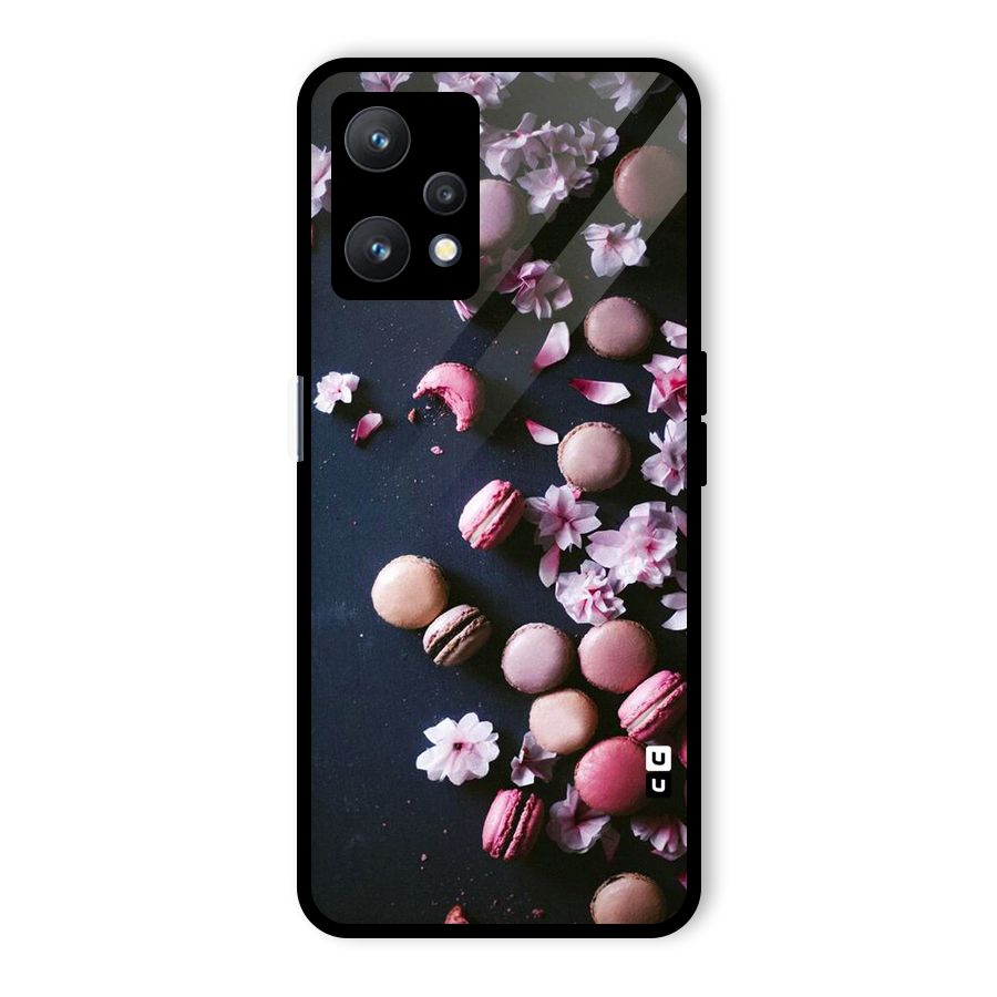 Macaroons And Cheery Blossoms Glass Back Case for Realme 9 Pro 5G