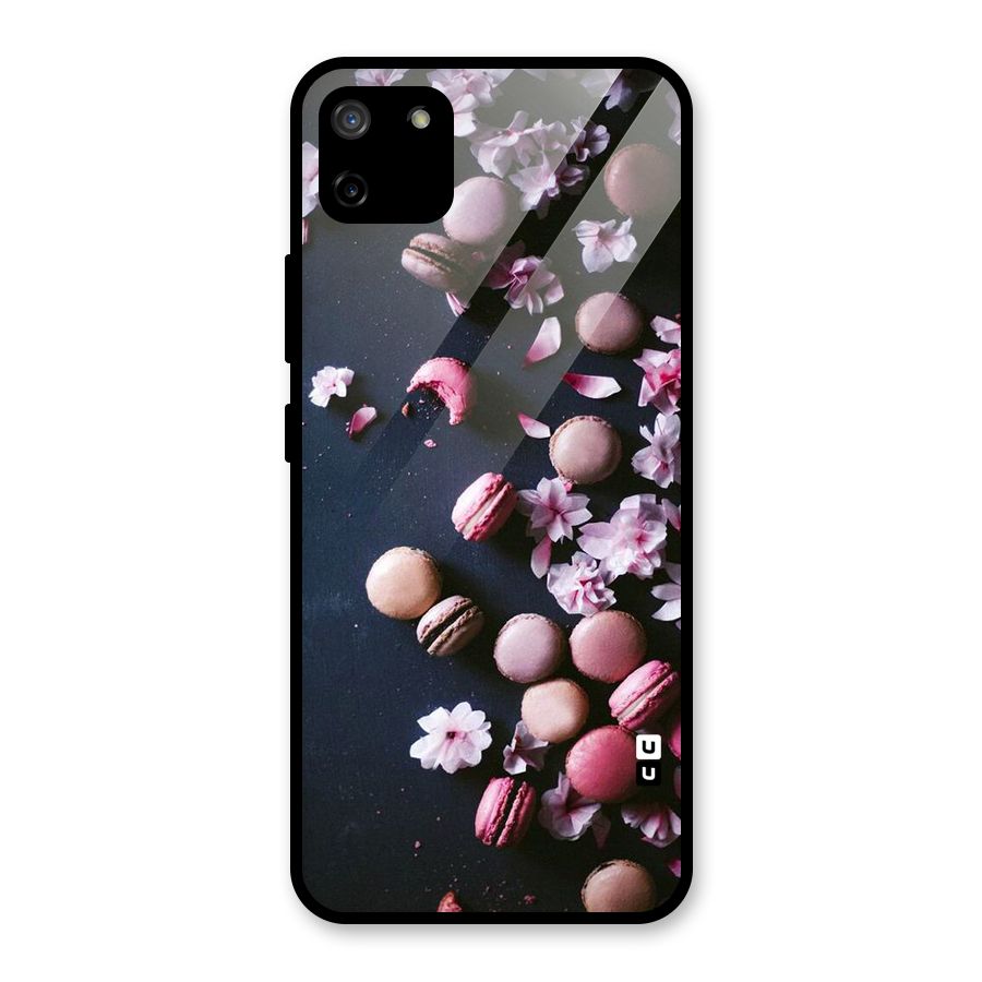 Macaroons And Cheery Blossoms Glass Back Case for Realme C11