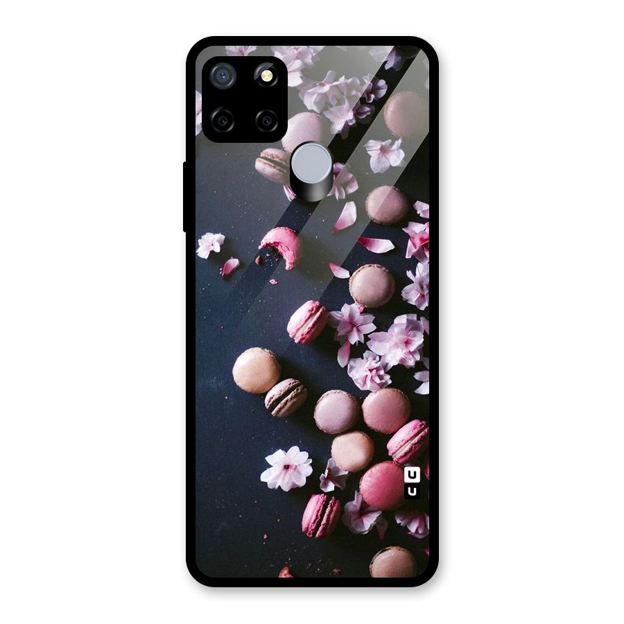 Macaroons And Cheery Blossoms Glass Back Case for Realme C12