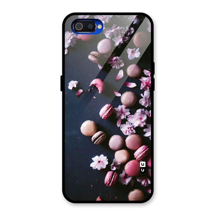 Macaroons And Cheery Blossoms Glass Back Case for Realme C2