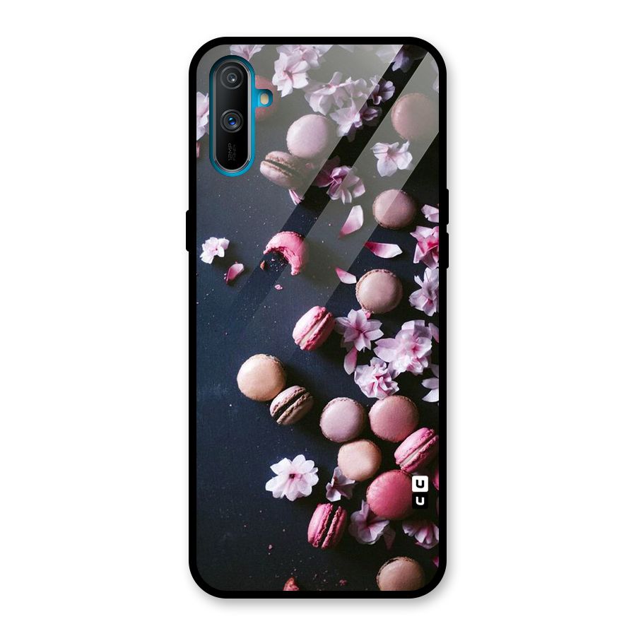 Macaroons And Cheery Blossoms Glass Back Case for Realme C3