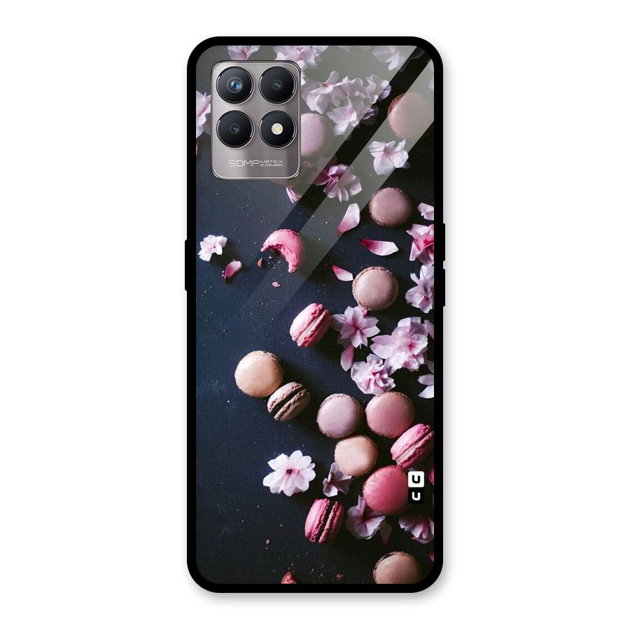 Macaroons And Cheery Blossoms Glass Back Case for Realme Narzo 50