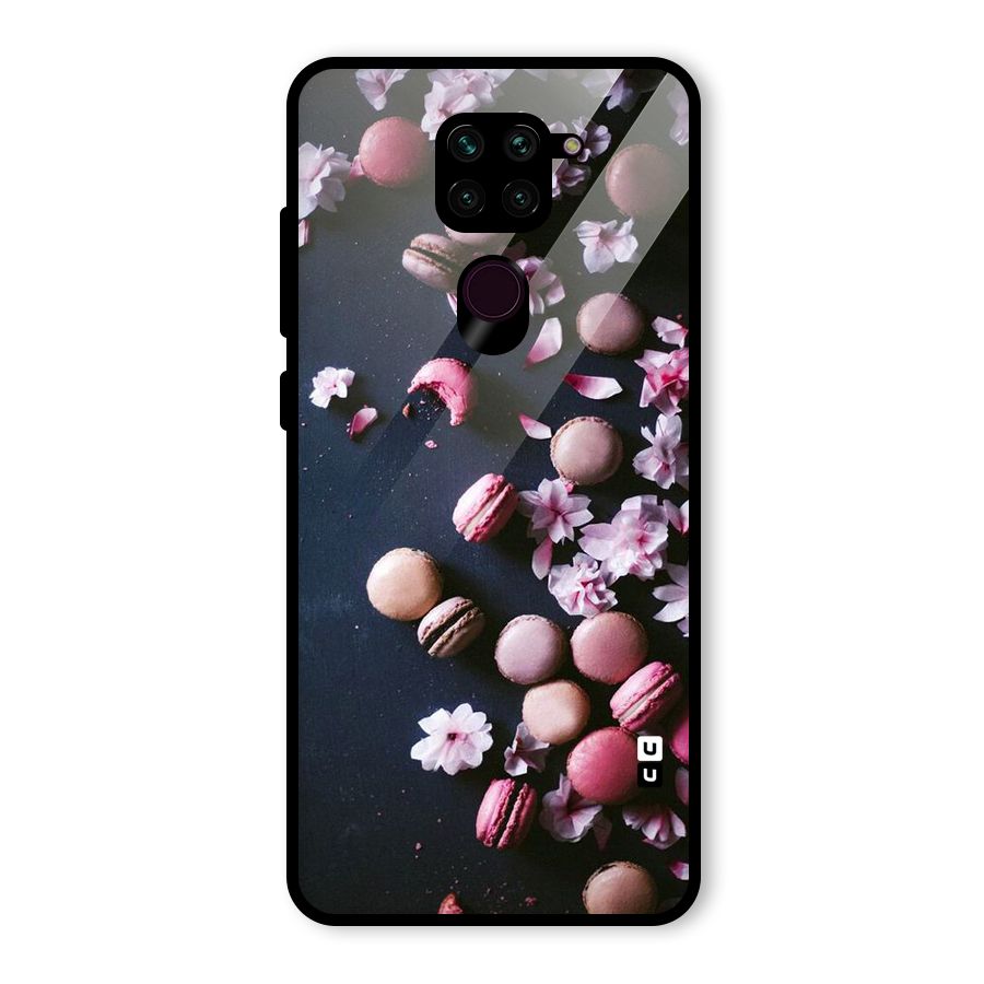 Macaroons And Cheery Blossoms Glass Back Case for Redmi Note 9
