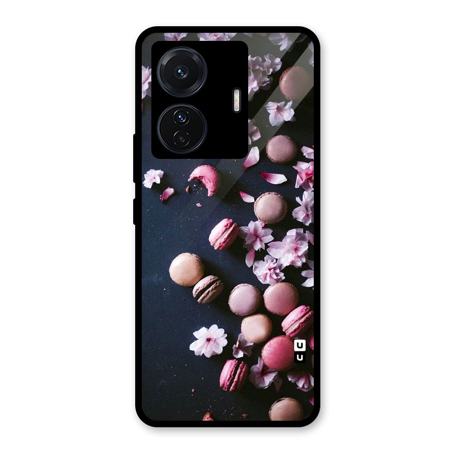 Macaroons And Cheery Blossoms Glass Back Case for Vivo T1 Pro