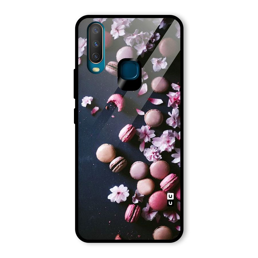 Macaroons And Cheery Blossoms Glass Back Case for Vivo Y17