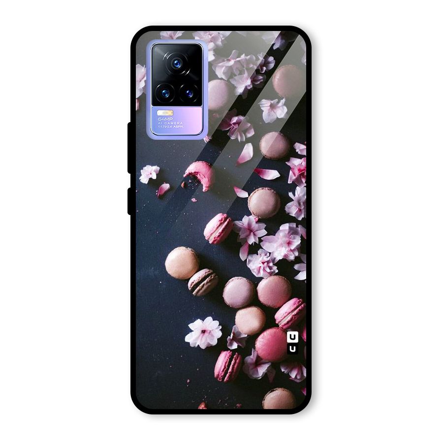 Macaroons And Cheery Blossoms Glass Back Case for Vivo Y73