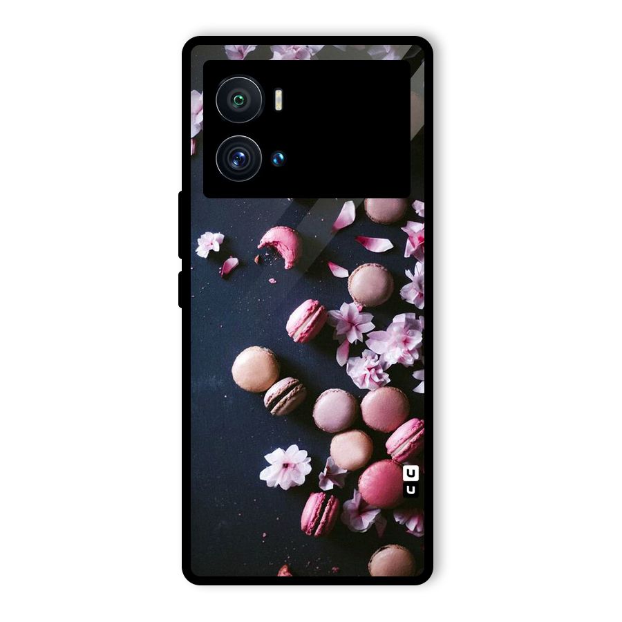 Macaroons And Cheery Blossoms Glass Back Case for Vivo iQOO 9 Pro