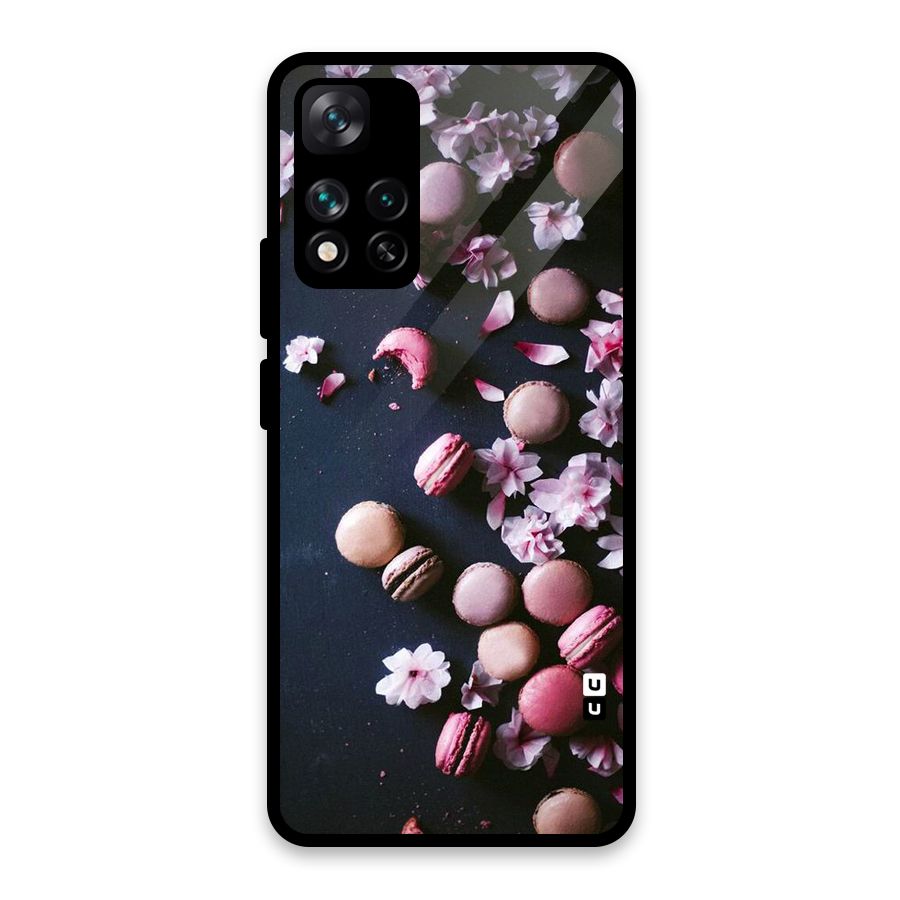 Macaroons And Cheery Blossoms Glass Back Case for Xiaomi 11i 5G