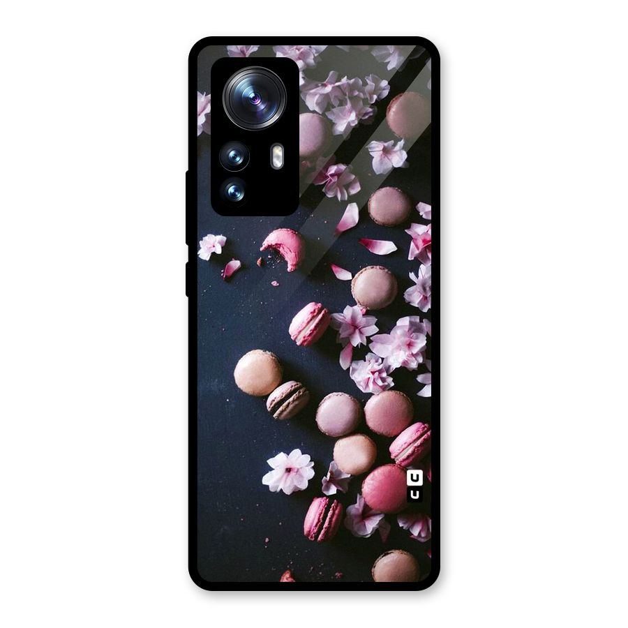 Macaroons And Cheery Blossoms Glass Back Case for Xiaomi 12 Pro