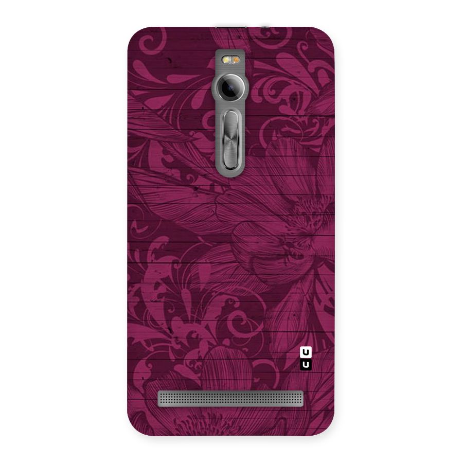 Magenta Floral Pattern Back Case for Asus Zenfone 2