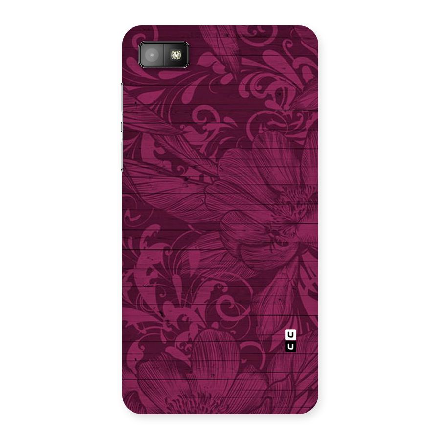 Magenta Floral Pattern Back Case for Blackberry Z10