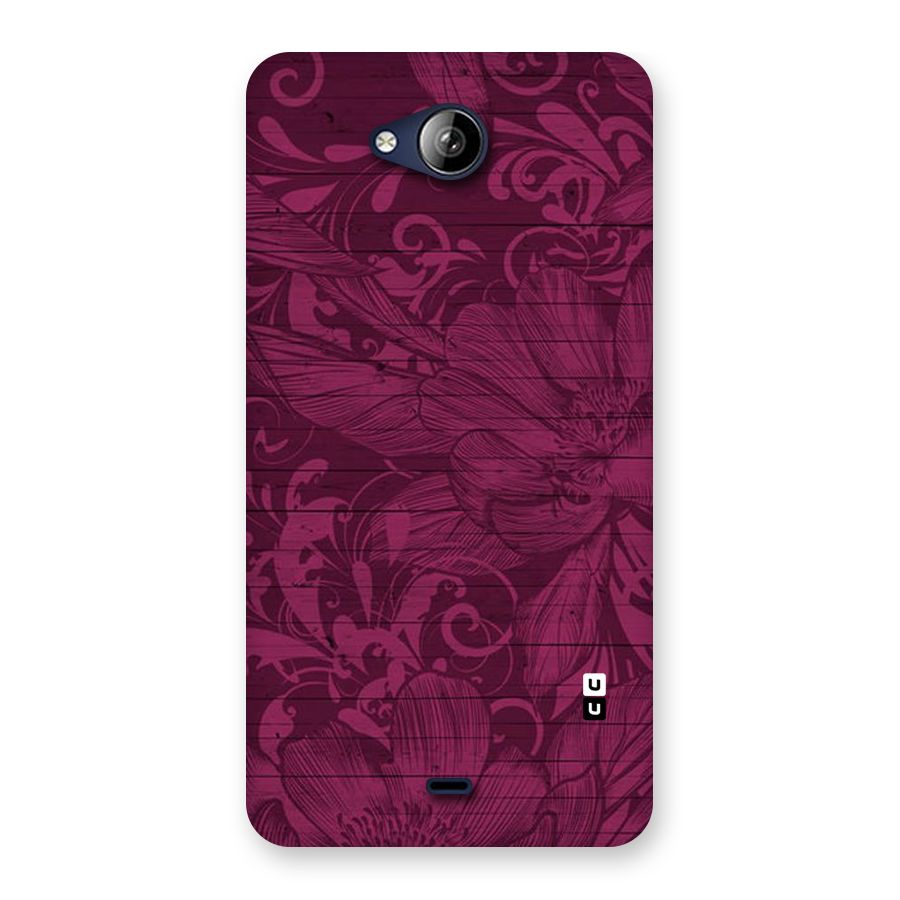 Magenta Floral Pattern Back Case for Canvas Play Q355