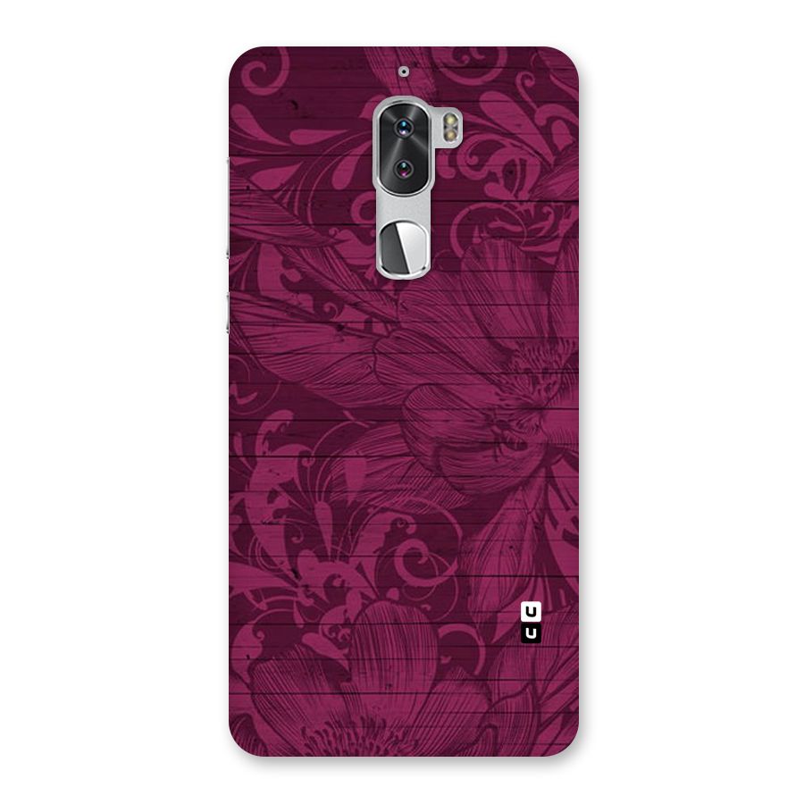 Magenta Floral Pattern Back Case for Coolpad Cool 1