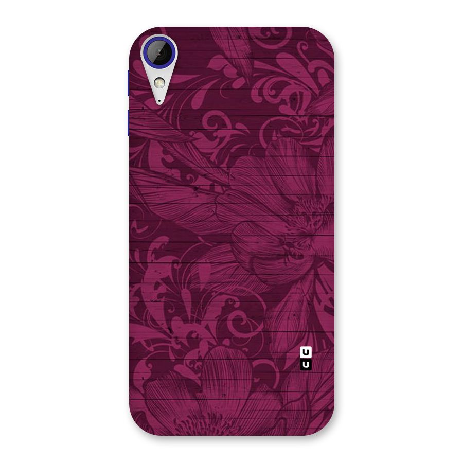 Magenta Floral Pattern Back Case for Desire 830