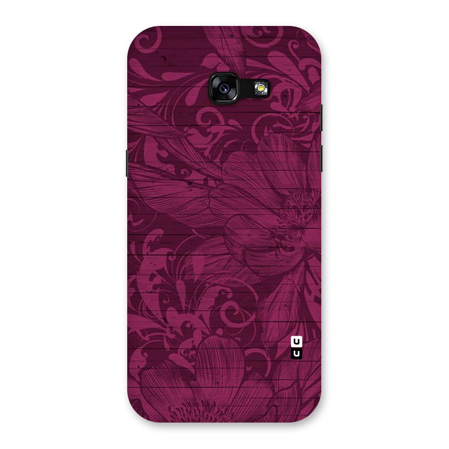 Magenta Floral Pattern Back Case for Galaxy A5 2017