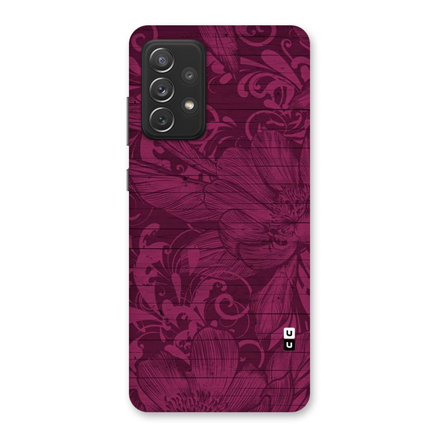 Magenta Floral Pattern Back Case for Galaxy A72