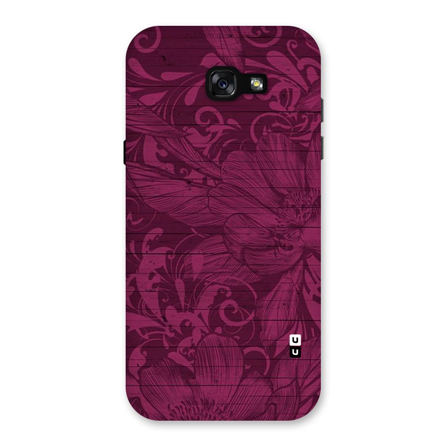 Magenta Floral Pattern Back Case for Galaxy A7 (2017)