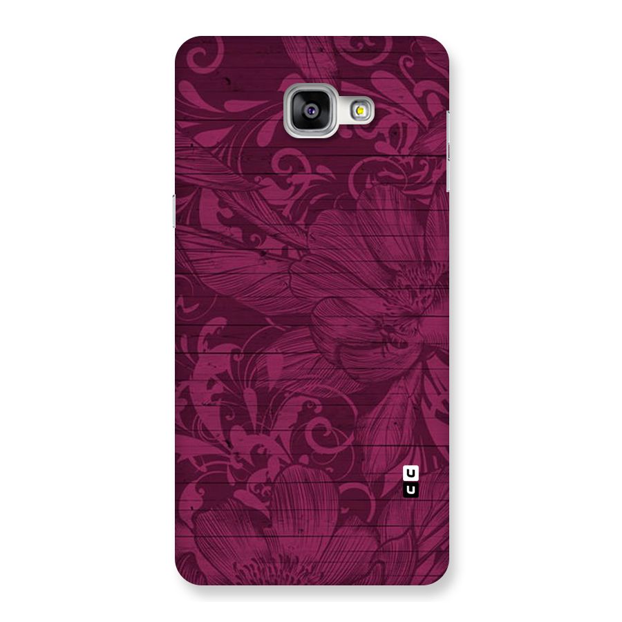 Magenta Floral Pattern Back Case for Galaxy A9