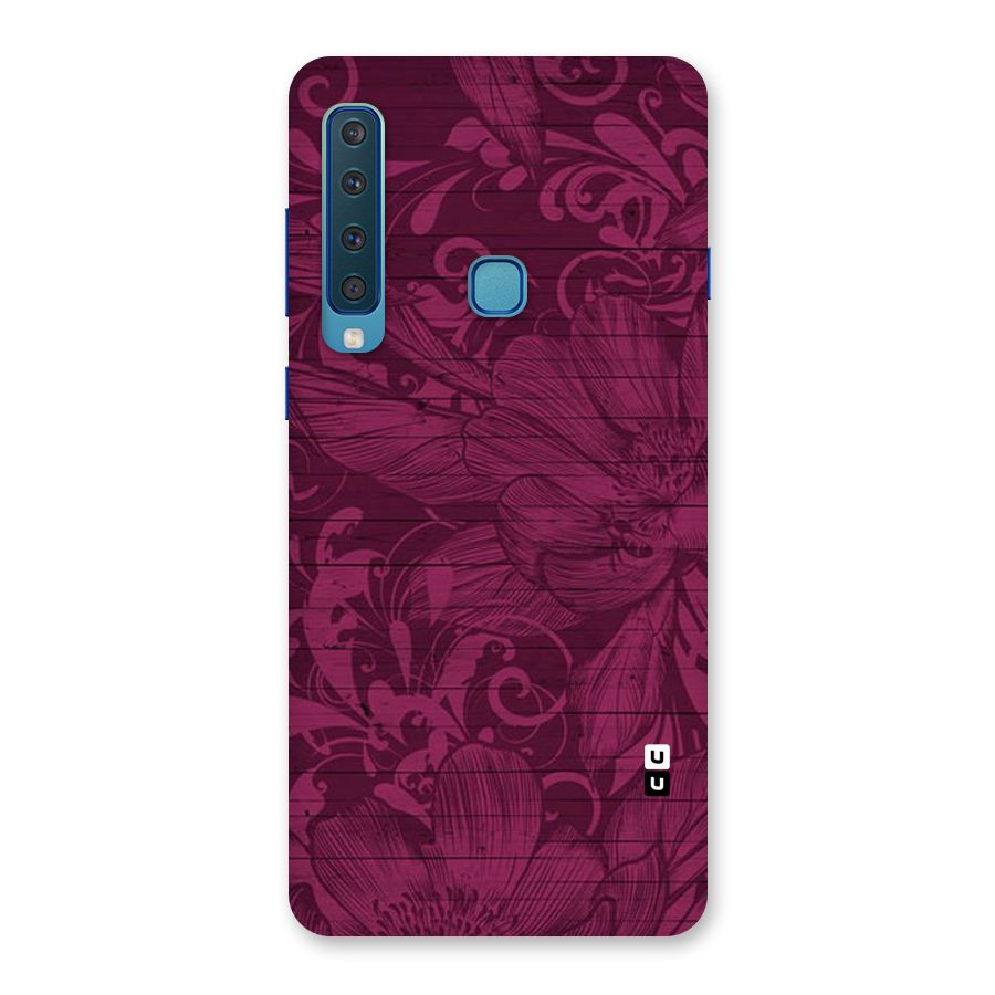 Magenta Floral Pattern Back Case for Galaxy A9 (2018)