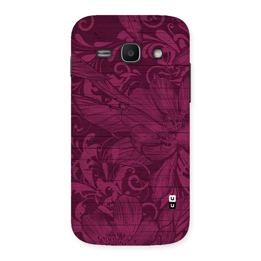 Magenta Floral Pattern Back Case for Galaxy Ace 3