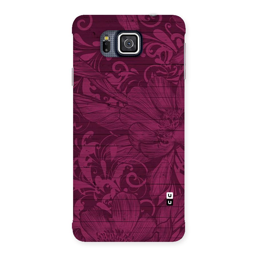 Magenta Floral Pattern Back Case for Galaxy Alpha