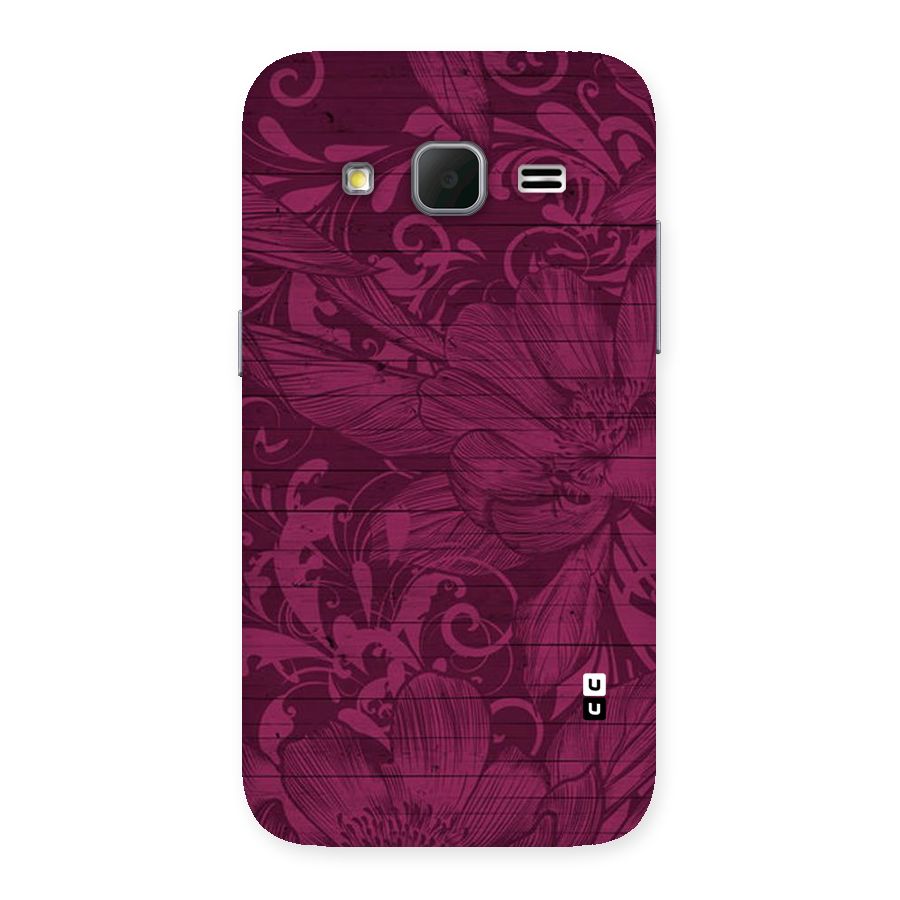 Magenta Floral Pattern Back Case for Galaxy Core Prime