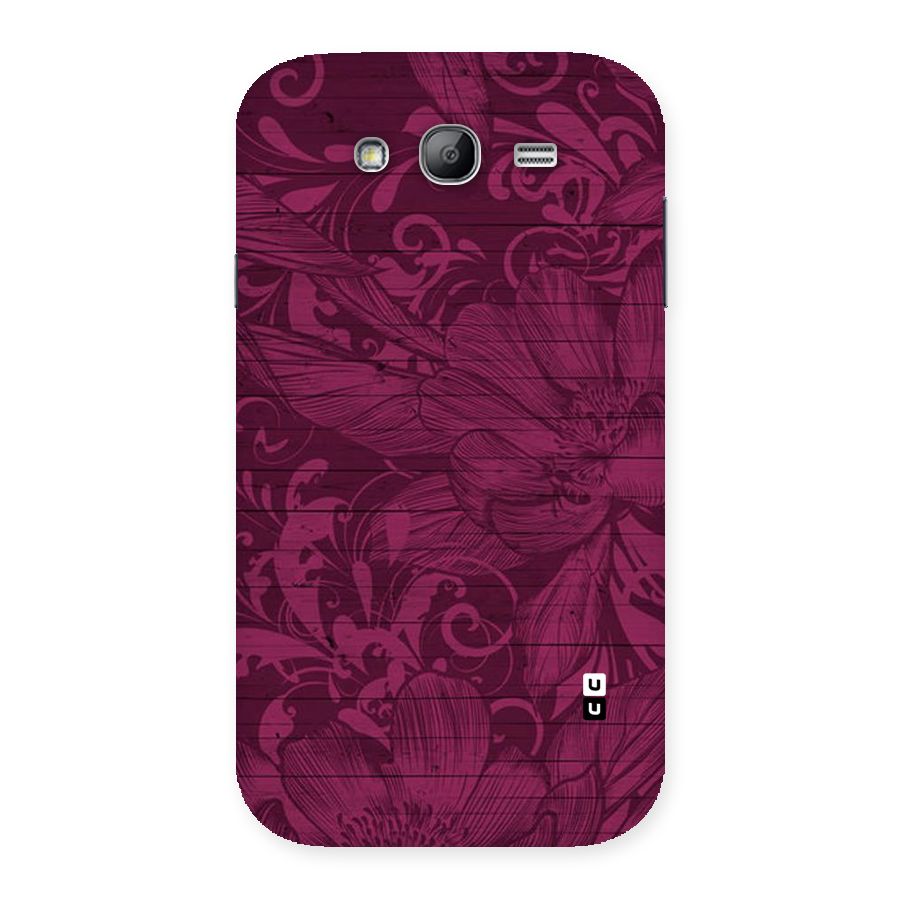 Magenta Floral Pattern Back Case for Galaxy Grand